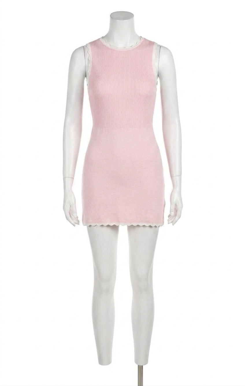 NEW SHOW ME YOUR MUMU cora mini dress in taffy pink knit